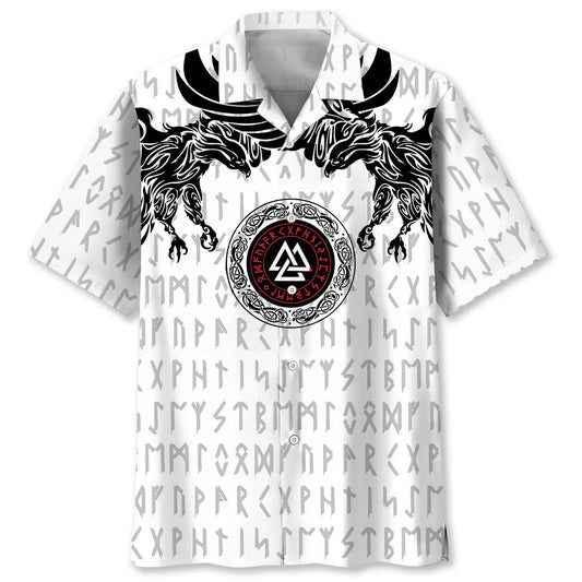 Eagle Viking Hawaiian Shirt For Coastal Travel, Casual Events, And Comfortable Summer Wear