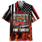 Easily Distracted Fire Trucks Hawaiian Shirt For Island Vacations, Resort Wear, And Relaxed Seasonal Style