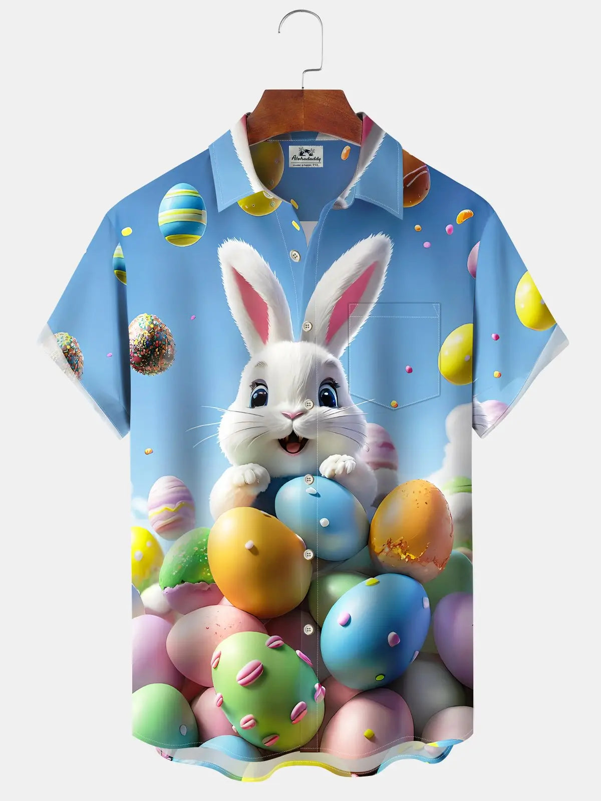 Easter Bunny Egg Holiday Hawaiian Shirt For Resort Trips, Coastal Parties, And Warm Weather Style