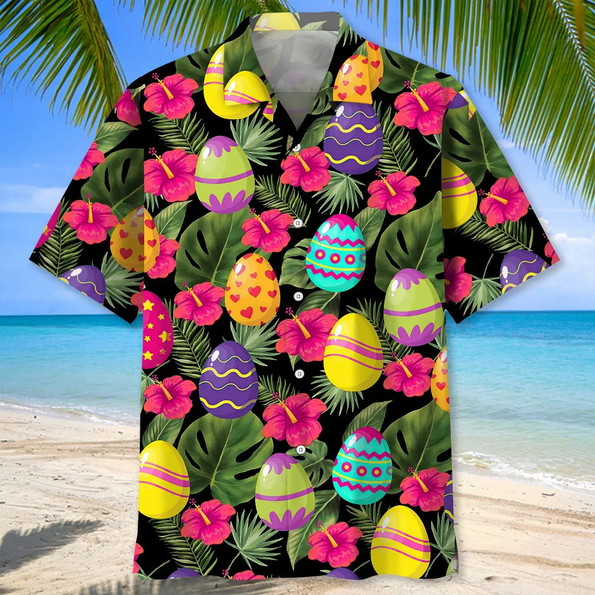Easter Faith Hawaiian Shirt For Summer Vacation, Beach Travel, And Casual Wear