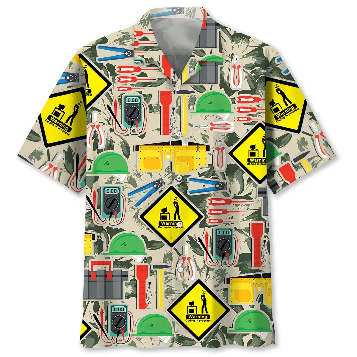 Electrician Tool Set Pattern Hawaiian Shirt For Family Vacation, Coastal Adventure, And Island Inspired Style