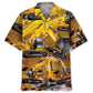 Excavator Caution Hawaiian Shirt For Poolside Gathering And Weekend Wear