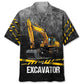 Excavator Safety Hawaiian Shirt For Summer Gathering And Seasonal Wardrobe