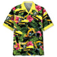 Excavator Tropical Hawaiian Shirt For Summer Road Trip And Everyday Comfort