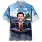 Open Wheel Racing Personalized Photo Face Hawaiian Shirt For Tropical Holidays, Outdoor Gatherings, And Everyday Comfort