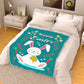 Easter Happy Bunny Flannel Blanket For Cozy Bedroom Sofa Decor