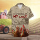 Island Funny Farm Chicken Aloha Hawaiian Shirt For Resort Trips, Coastal Parties, And Warm Weather Style