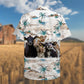 Island Home Cows Palm Tree Pattern Aloha Hawaiian Shirt For Tropical Holidays, Resort Trips, And Relaxed Coastal Style