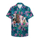 Island Summer Farmer Aloha Hawaiian Shirt For Summer Vacation, Beach Travel, And Casual Wear