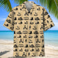 Vintage Farmer Hawaiian Shirt For Summer Vacation, Beach Travel, And Casual Wear