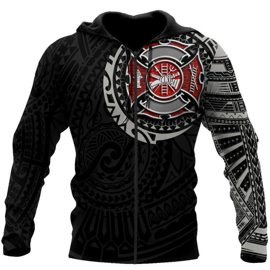 Firefighter Tattoo Hoodie For Community Events Weekend Trips And Comfortable Layering