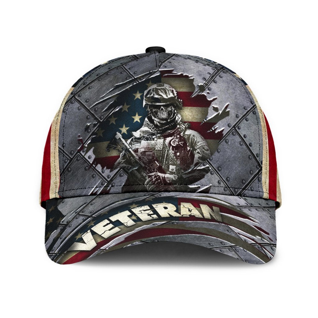 Veteran All Over Print Classic Cap For Outdoor Travel Festivals And Relaxed Everyday Wear