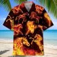 Fire Horse Hawaiian Shirt For Resort Trips, Coastal Parties, And Warm Weather Style