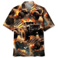 Fire Monster Truck Car Hawaiian Shirt For Coastal Adventure, Tropical Retreat, And Relaxed Resort Style