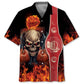 Fire Skull Boxing Hawaiian Shirt For Coastal Travel, Casual Events, And Comfortable Summer Wear