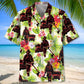 Fire Truck Firefighter Flower Hawaiian Shirt For Coastal Festival, Family Vacation, And Summer Event Style