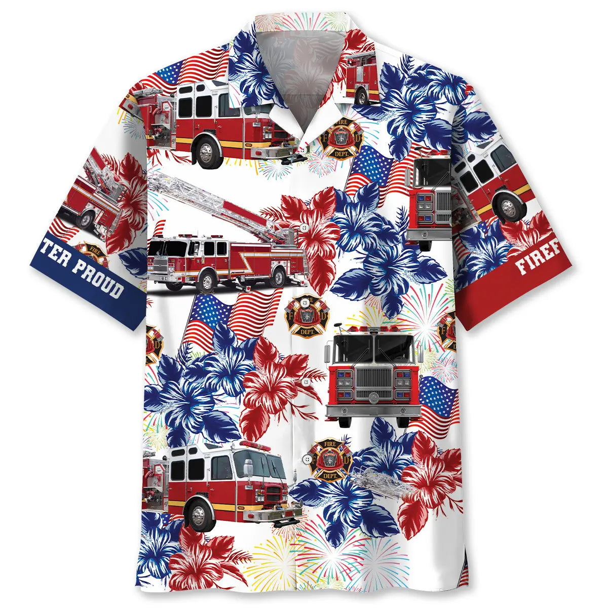 Fire Truck Proud Hawaiian Shirt For Coastal Festival And Outdoor Comfort