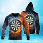 Fire Water Darts Hoodie For Recreational Activities Travel And Comfortable Streetwear