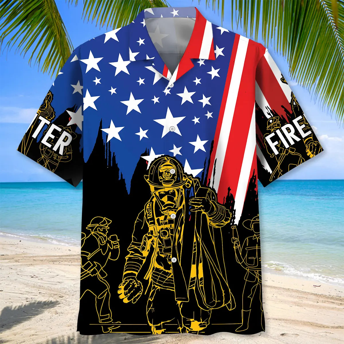 Firefighter Of July Proud Hawaiian Shirt For Coastal Festival And Thoughtful Gifting