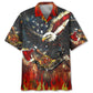 American Firefighter Eagle Hawaiian Shirt For Resort Trips, Coastal Parties, And Warm Weather Style