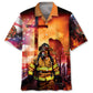 Firefighter Brave Hawaiian Shirt For Beach Party, Poolside Gathering, And Travel Ready Style