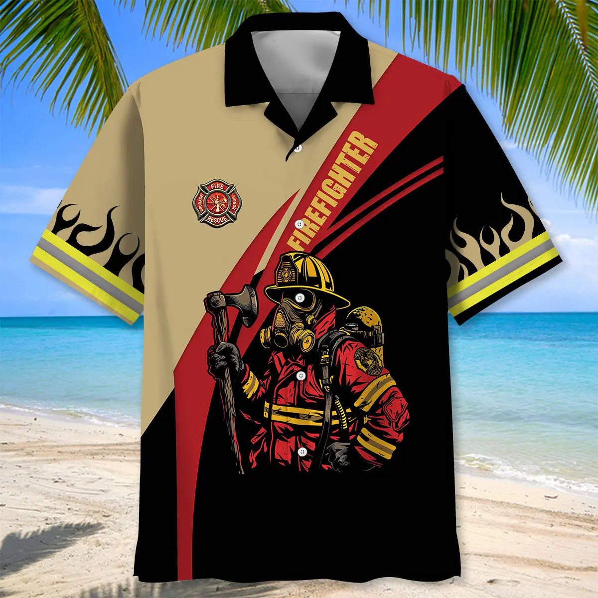 Firefighter Is Awesome Hawaiian Shirt For Seasonal Celebration, Summer Vacation, And Island Inspired Style
