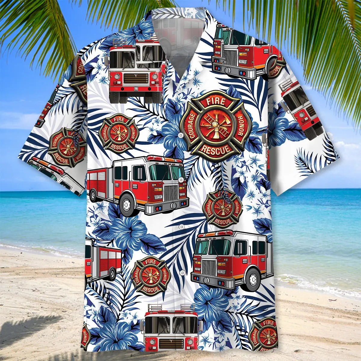 Firefighter Proud Hawaiian Shirt For Warm Weather Outing And Beachside Style