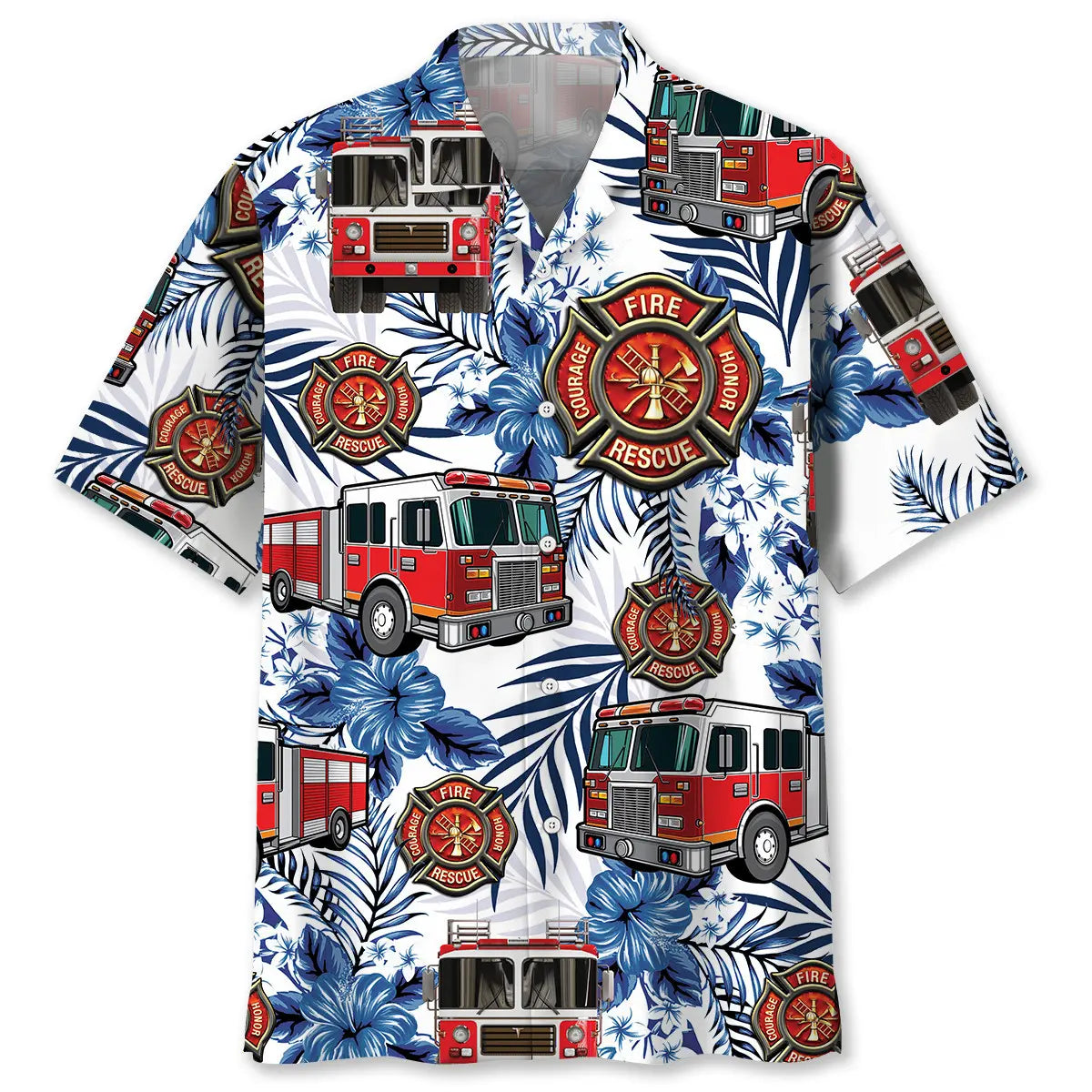 Firefighter Proud Hawaiian Shirt For Vacation Cruise And Casual Wear