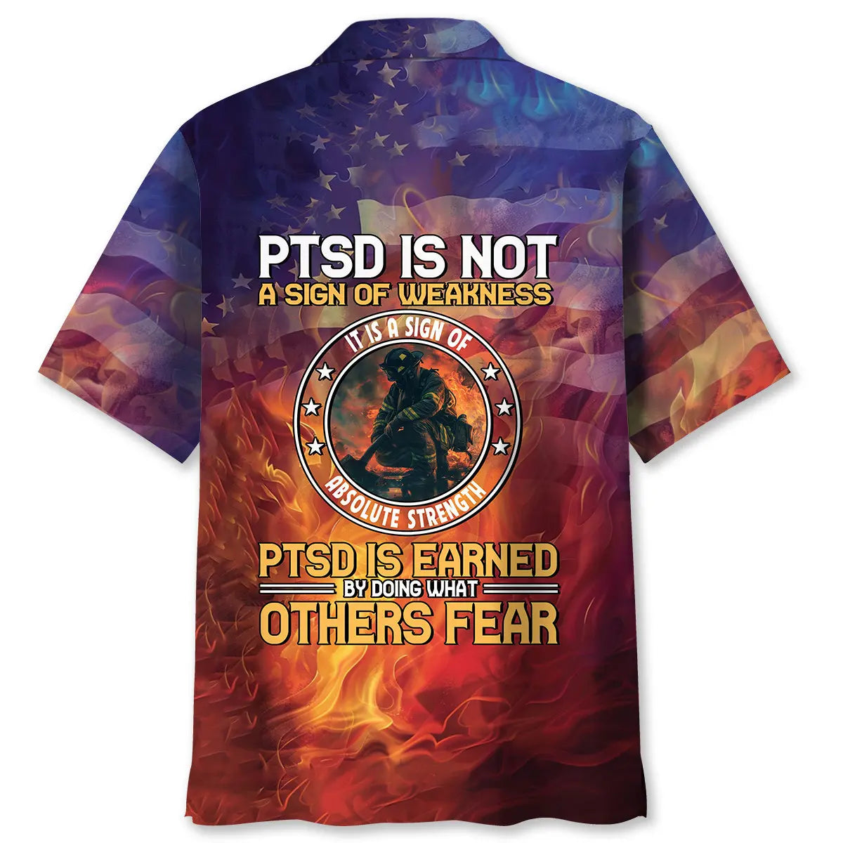 Firefighter PTSD Is Not A Sign Of Weakness Hawaiian Shirt For Seasonal Celebration, Island Getaway, And Daily Summer Wear