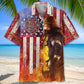 American Firefighter Hawaiian Shirt For Summer Celebrations, Resort Days, And Relaxed Everyday Wear