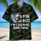 Fishing Fish Buzz Hawaiian Shirt For Active Holidays, Resort Trips, And Warm Weather Gatherings