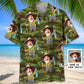 Fishing Personalized Photo Face Hawaiian Shirt For Coastal Travel, Casual Events, And Comfortable Summer Wear