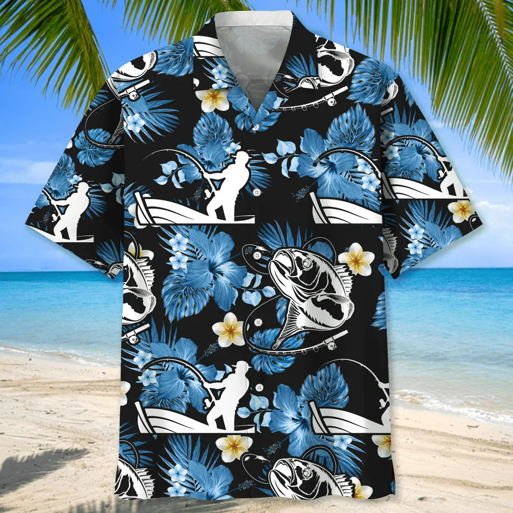 Fishing Nature Hawaiian Shirt For Tropical Holidays, Outdoor Gatherings, And Everyday Comfort