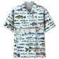 Fishing Stype Hawaiian Shirt For Active Holidays, Resort Trips, And Warm Weather Gatherings