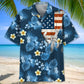 American Tropical Fishing Hawaiian Shirt For Resort Trips, Coastal Parties, And Warm Weather Style