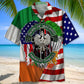 Flag Irish Saint Patrick's Day Hawaiian Shirt For Festive Events, Island Vacations, And Comfortable Casual Outfits
