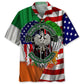Flag Irish Saint Patrick's Day Hawaiian Shirt For Festive Events, Island Vacations, And Comfortable Casual Outfits