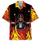 Flames Open Wheel Racing Personalized Photo Face Hawaiian Shirt For Summer Vacation, Beach Travel, And Casual Wear