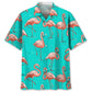 Flamingo Blue Hawaiian Shirt For Beach Days, Summer Outings, And Thoughtful Gift Giving