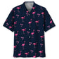 Dark Flamingo Blue Hawaiian Shirt For Island Vacations, Weekend Events, And Relaxed Everyday Outfits