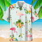 Floral Flamingo Hawaiian Shirt For Tropical Holidays, Outdoor Gatherings, And Everyday Comfort