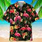 Tropical Flamingo Nature Hawaiian Shirt For Island Vacations, Weekend Events, And Relaxed Everyday Outfits