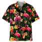 Tropical Flamingo Nature Hawaiian Shirt For Island Vacations, Weekend Events, And Relaxed Everyday Outfits