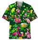 Flamingo Patrick Hawaiian Shirt For Coastal Travel, Casual Events, And Comfortable Summer Wear