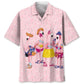 Funny Flamingo Pink Hawaiian Shirt For Coastal Travel, Casual Events, And Comfortable Summer Wear