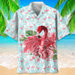 Flamingo Pink Hawaiian Shirt For Island Vacations, Weekend Events, And Relaxed Everyday Outfits