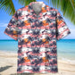 Retro Flamingo Sunset Hawaiian Shirt For Beach Days, Summer Outings, And Thoughtful Gift Giving