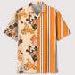 Floral Stripes Motocross Hawaiian Shirt For Automotive Enthusiasts, Coastal Trips, And Casual Warm Weather Style