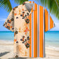 Floral Stripes Surfing Hawaiian Shirt For Tropical Holidays, Outdoor Gatherings, And Everyday Comfort