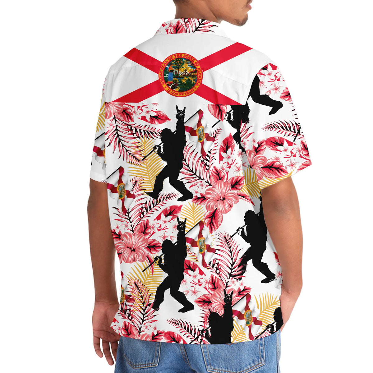 Florida Proud Hawaiian Shirt For Coastal Travel, Casual Events, And Comfortable Summer Wear